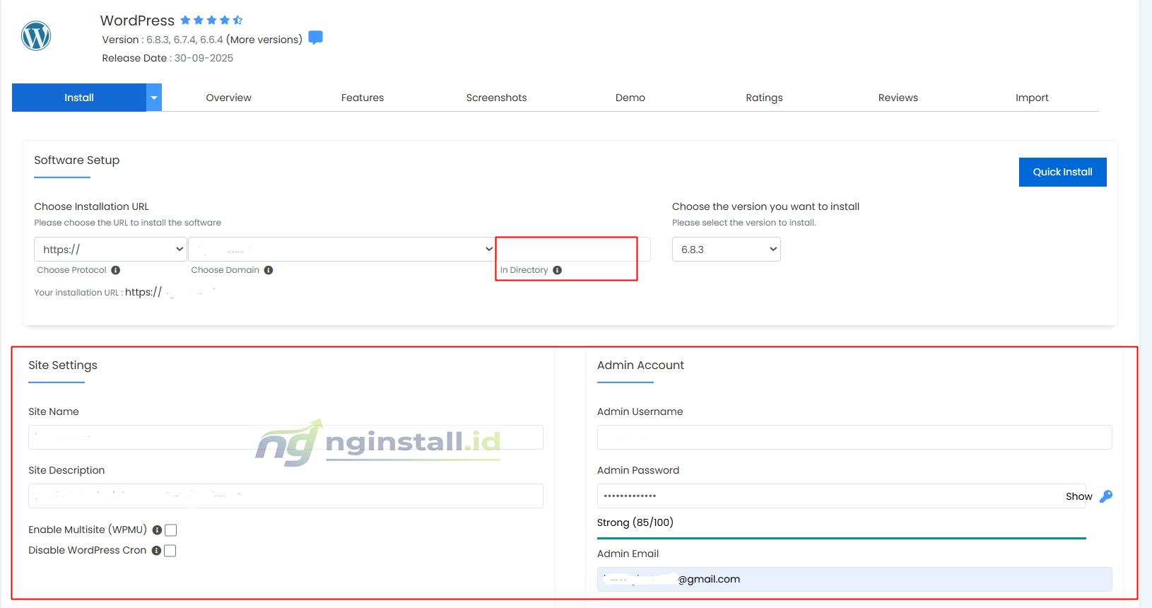 Cara Install WordPress di Plesk Panel Secara Otomatis