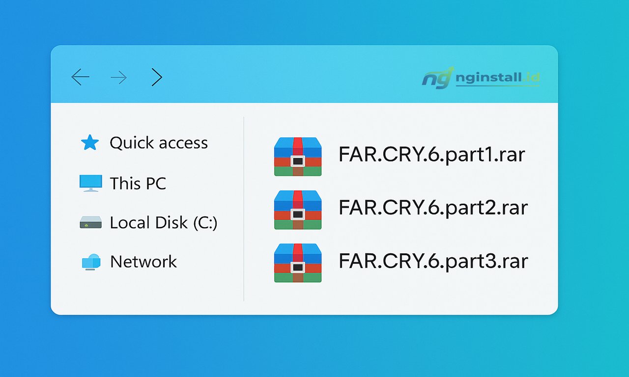 Cara Ekstrak File Rar Part (part1, part2) Menjadi Satu