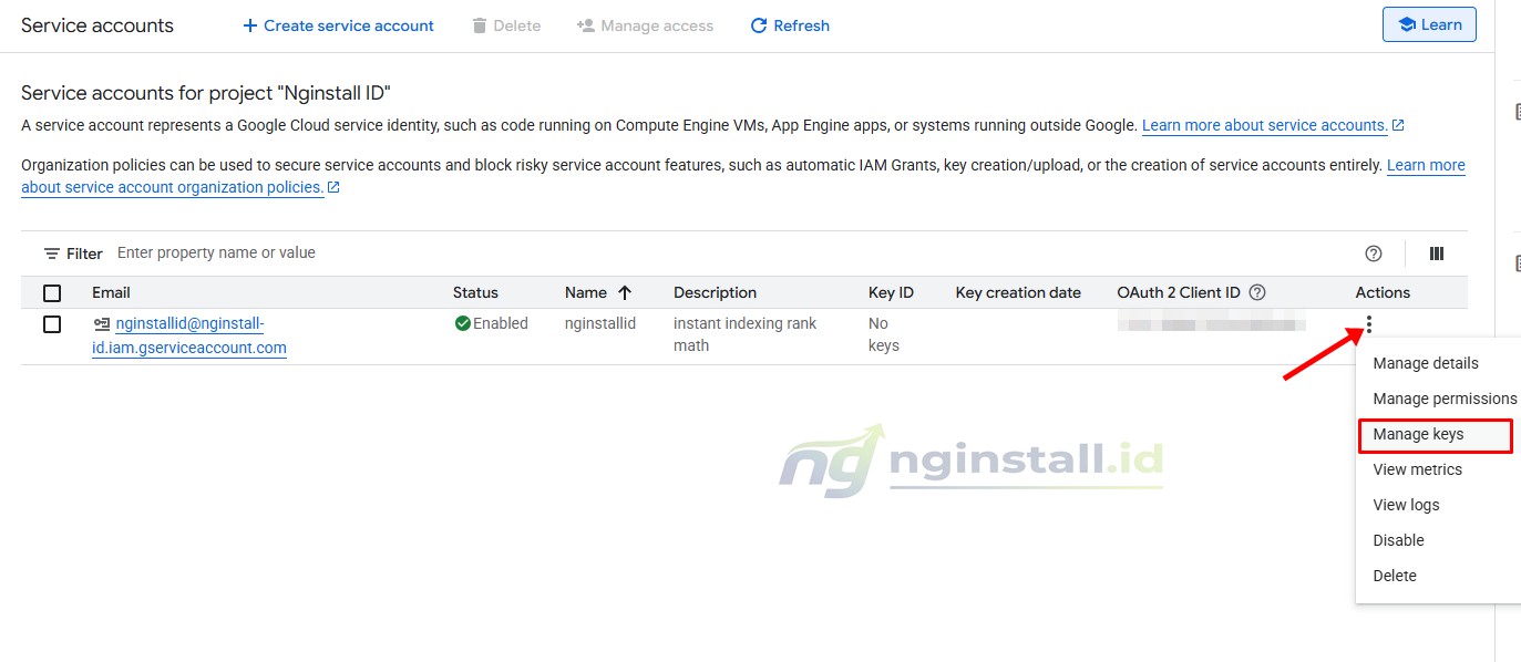 Cara Setting Plugin Instant Indexing Rank Math