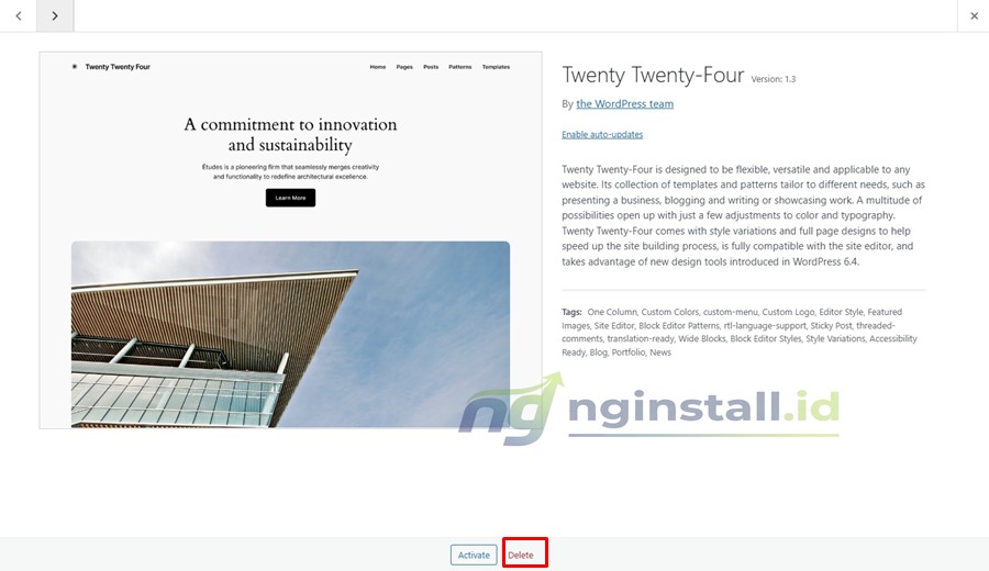 Cara Menghapus Tema WordPress Yang Tidak Terpakai