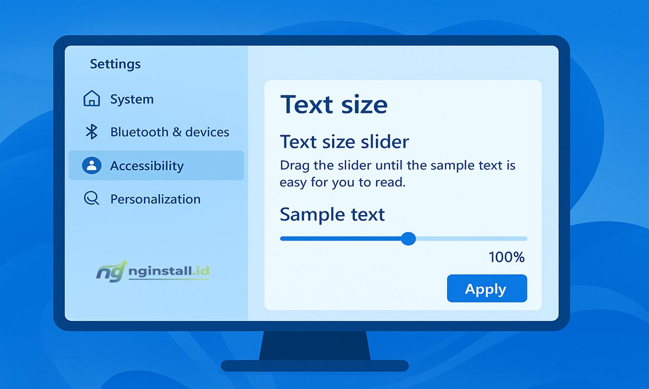 Cara Mengubah Ukuran Font/Huruf Windows 11