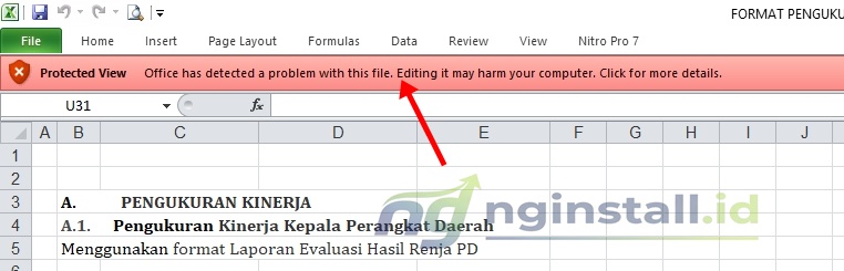 Cara Mengatasi Excel dan Word Tidak bisa di Edit Karena Protected View