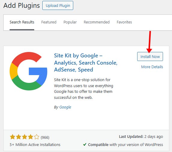 Cara Install Plugin Site Kit By Google di WordPress