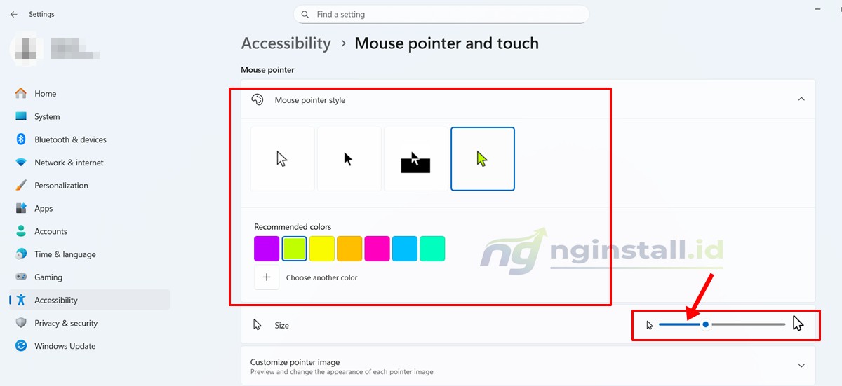 Cara Mengubah Ukuran dan Warna Pointer Mouse