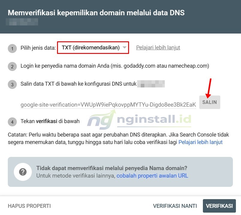 Cara Mendaftarkan dan Verifikasi Website di Google Search Console