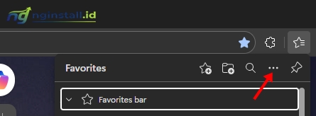 Cara Menampilkan Bilah Bookmark/Favorites Bar di Edge
