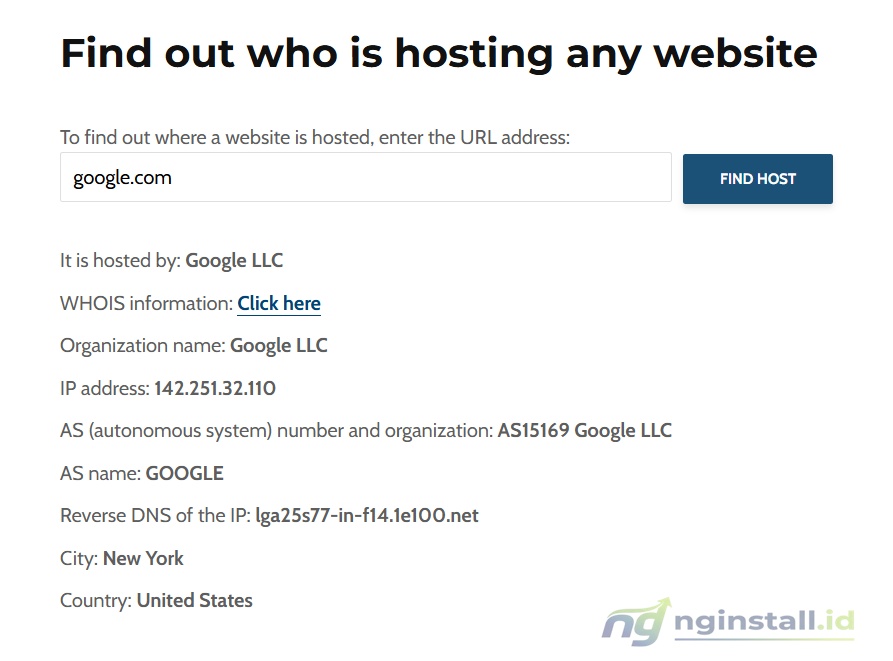 Cara Cek Hosting yang Digunakan Website Lain