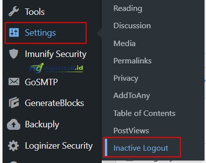 Cara Logout Otomatis WordPress