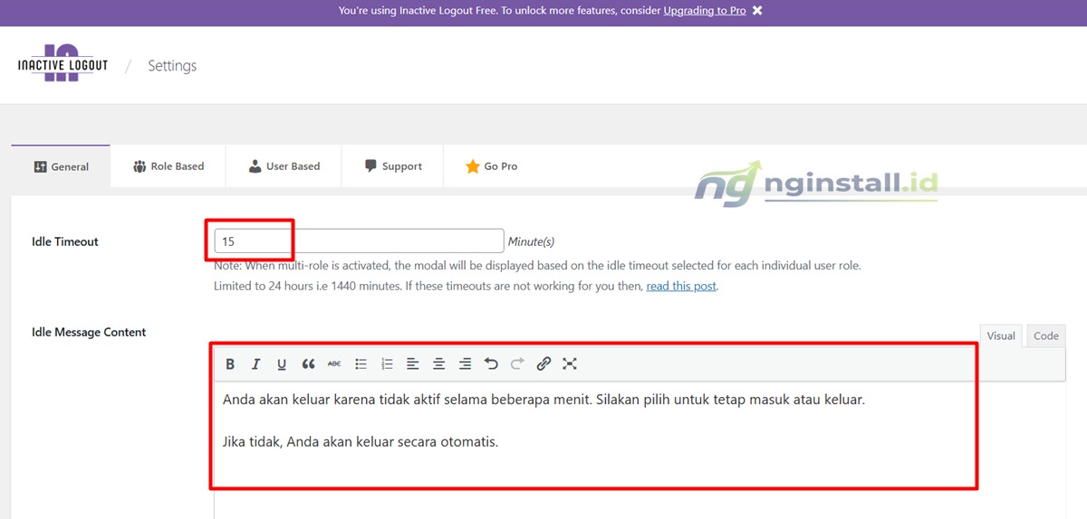 Cara Logout Otomatis WordPress