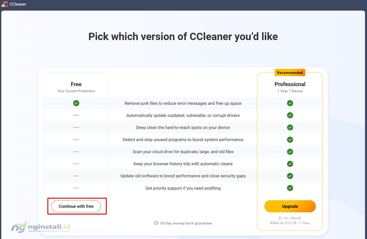 Cara Download dan Install CCleaner di Windows