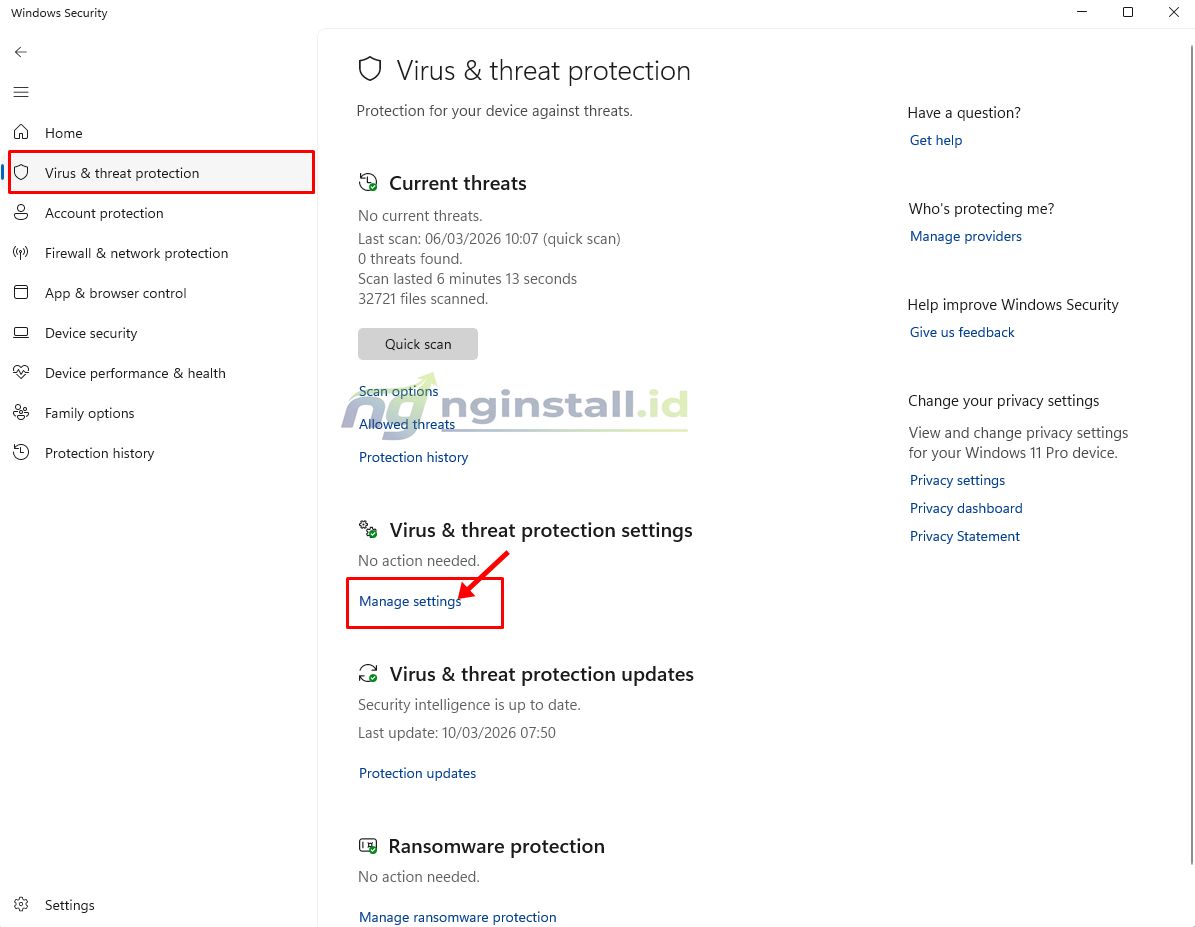 Cara Mematikan Antivirus Bawaan Windows 11