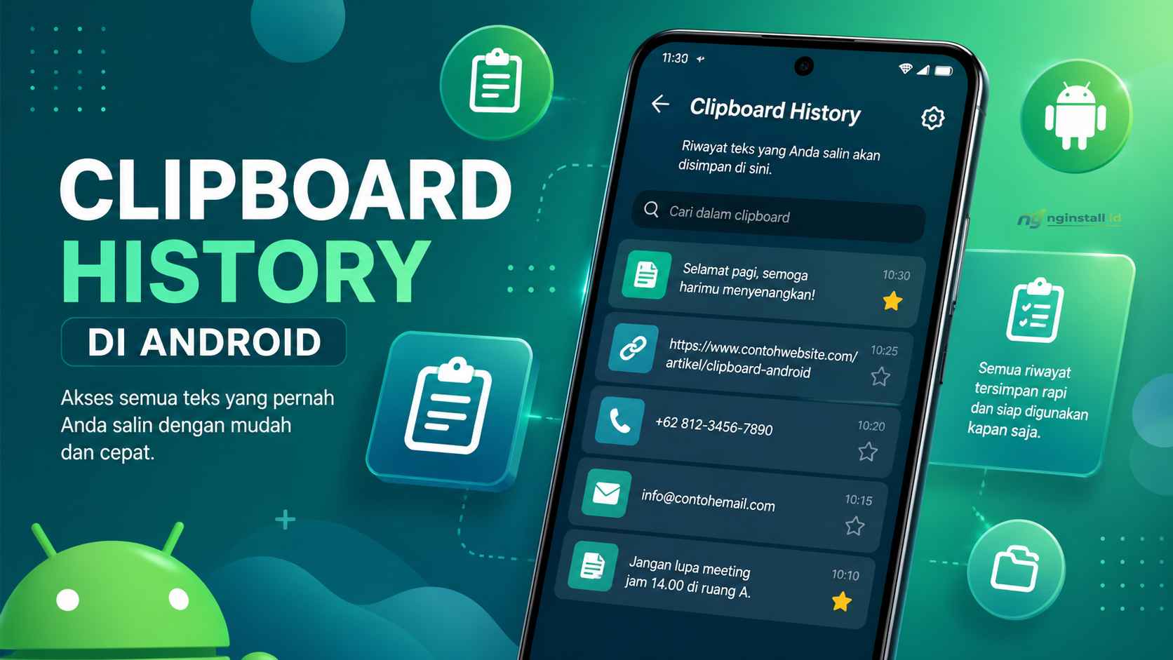 Cara Menampilkan Clipboard History (Papan Klip) di Android
