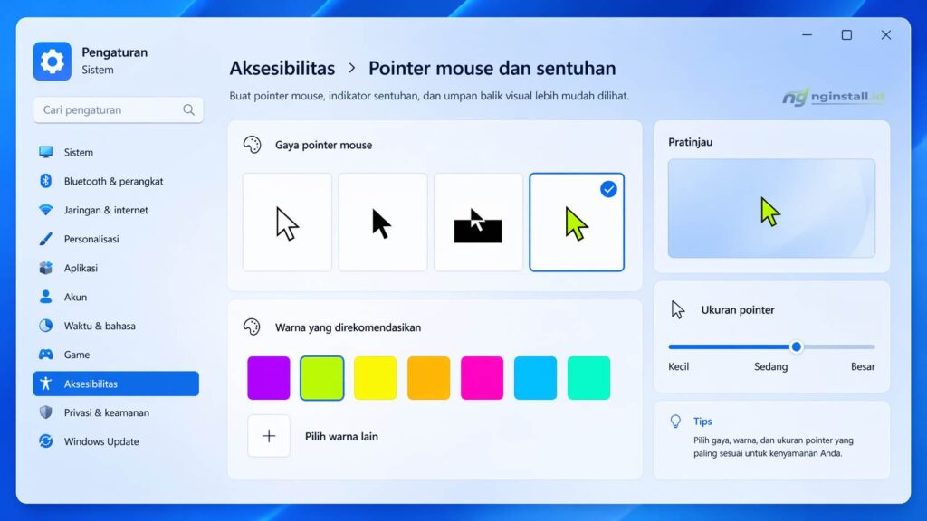 Windows Loading Pointer Cara Mengubah Ukuran dan Warna Pointer Mouse Windows 11 - Nginstall ID