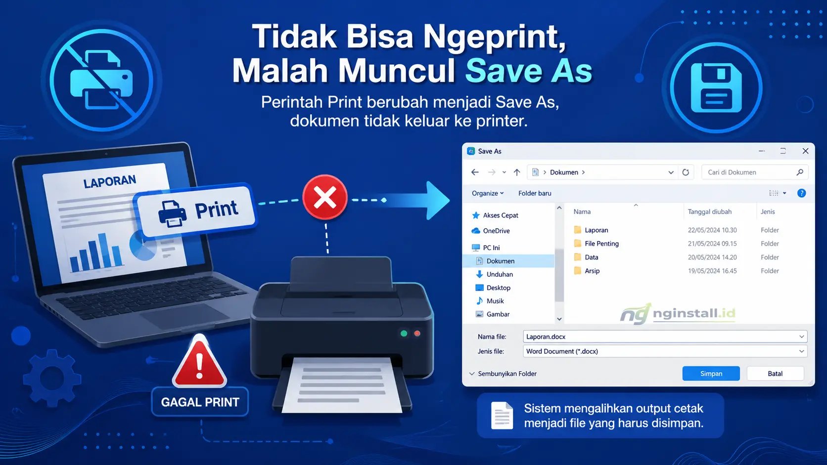 Cara Mengatasi Print Jadi Save As
