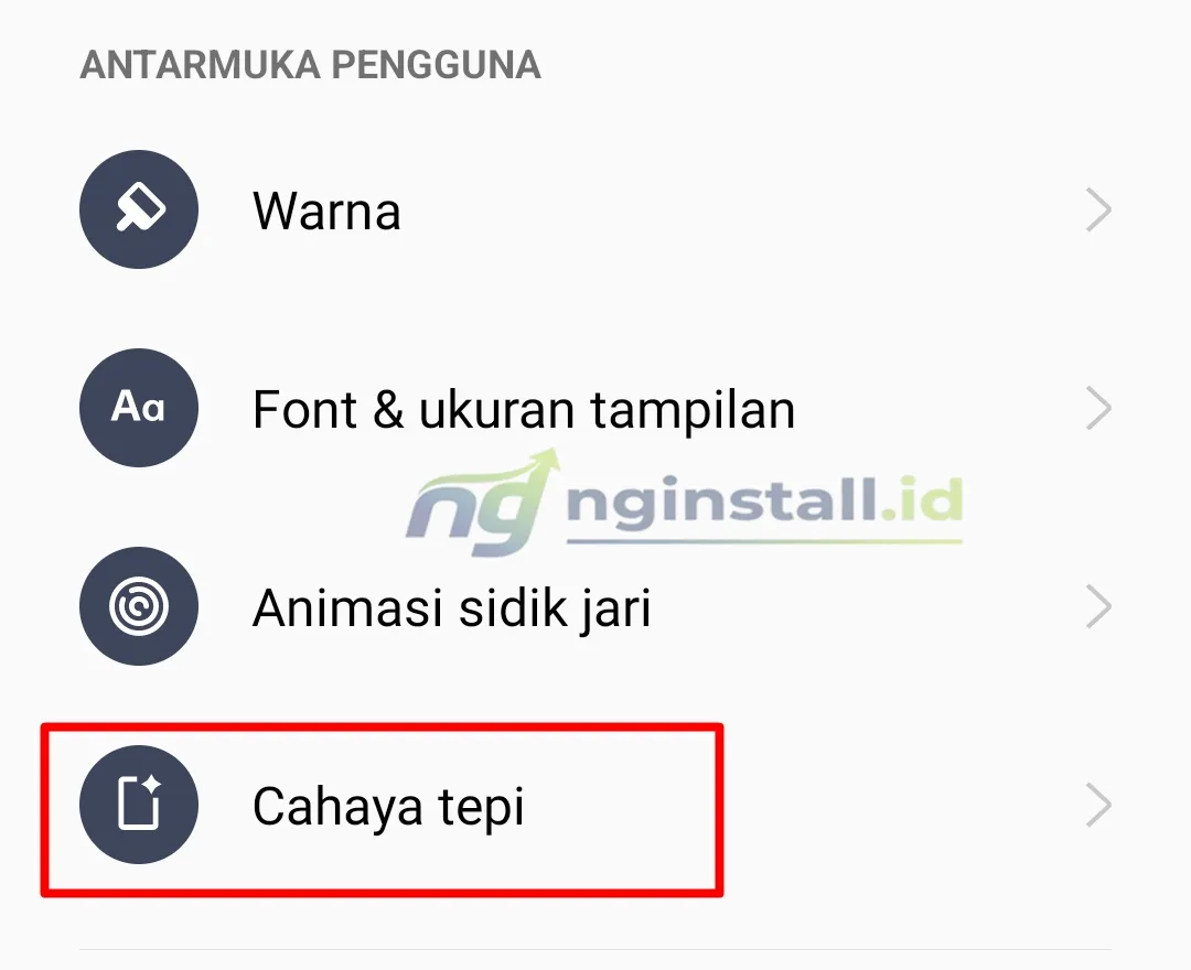 Cara Mengaktifkan Cahaya Tepi Notifikasi dan Panggilan Oppo (Edge Lighting)