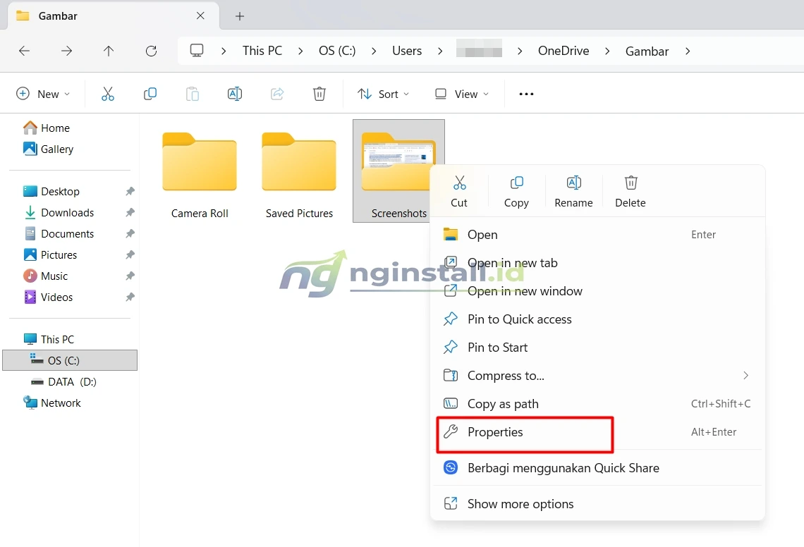 Cara Melihat Hasil Screenshot di PC/Laptop
