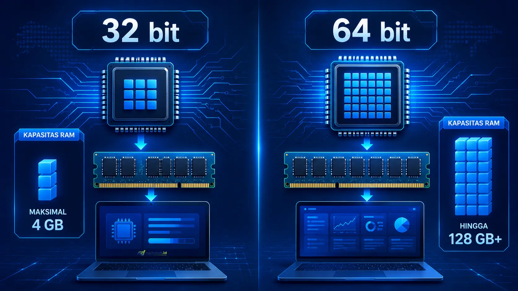 Mengenal Perbedaan Sistem 32 bit dan 64 bit Lengkap