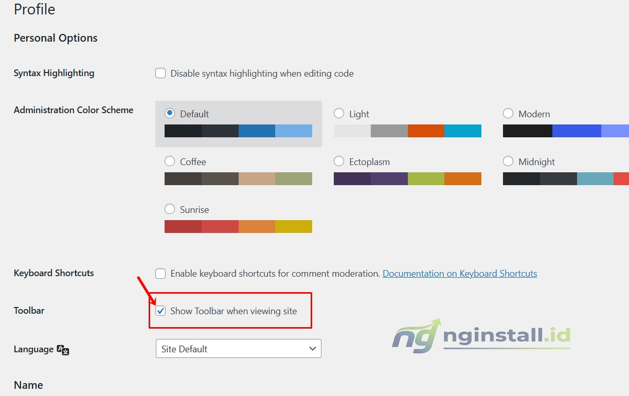 Cara Menghilangkan Toolbar Admin WordPress Saat Mengunjungi Website Sendiri