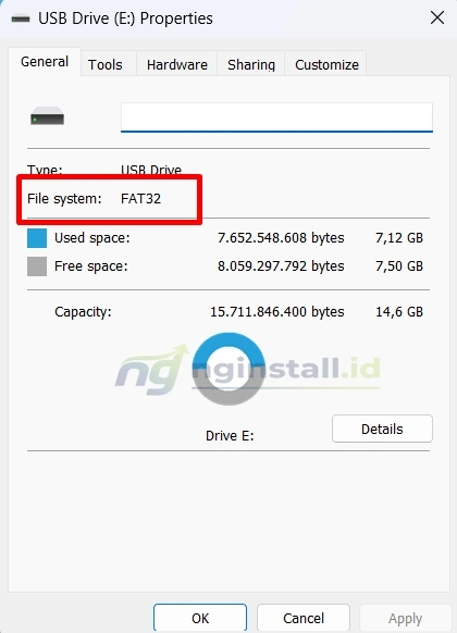Cara Cek File System Fat32, NTFS atau ExFAT pada Media Penyimpanan